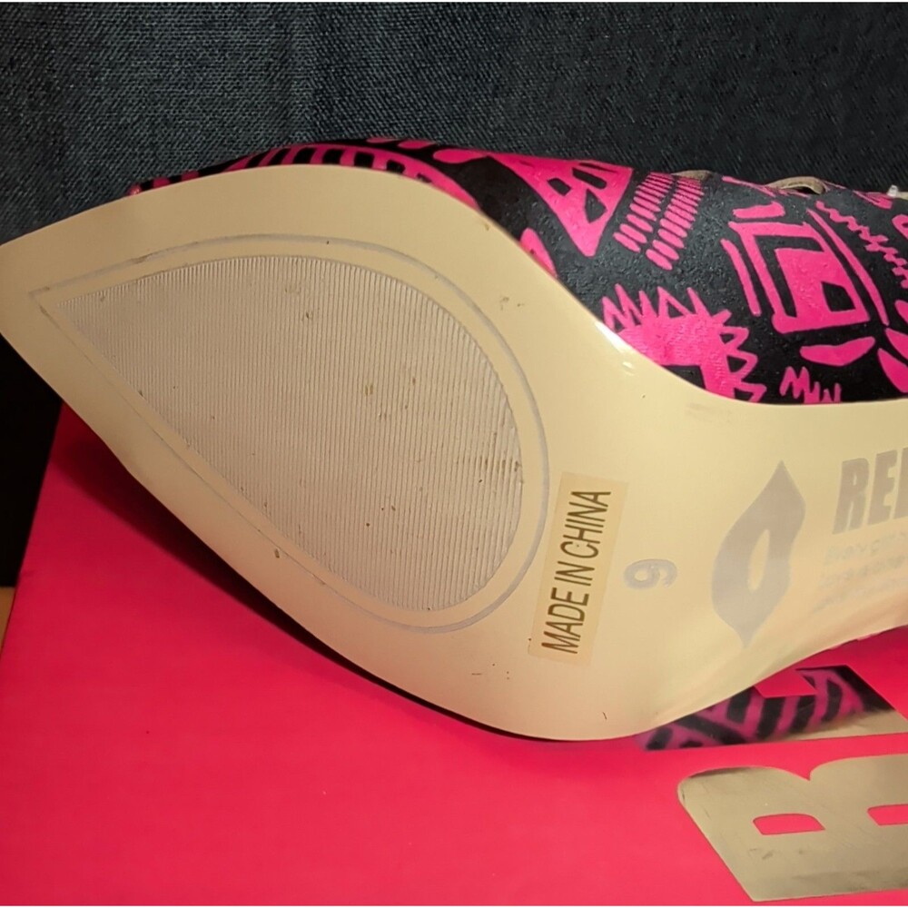 RedKiss Summerdance High Heels Size 9 Pink Black Caged Booties Stiletto Boxed - Picture 5 of 16